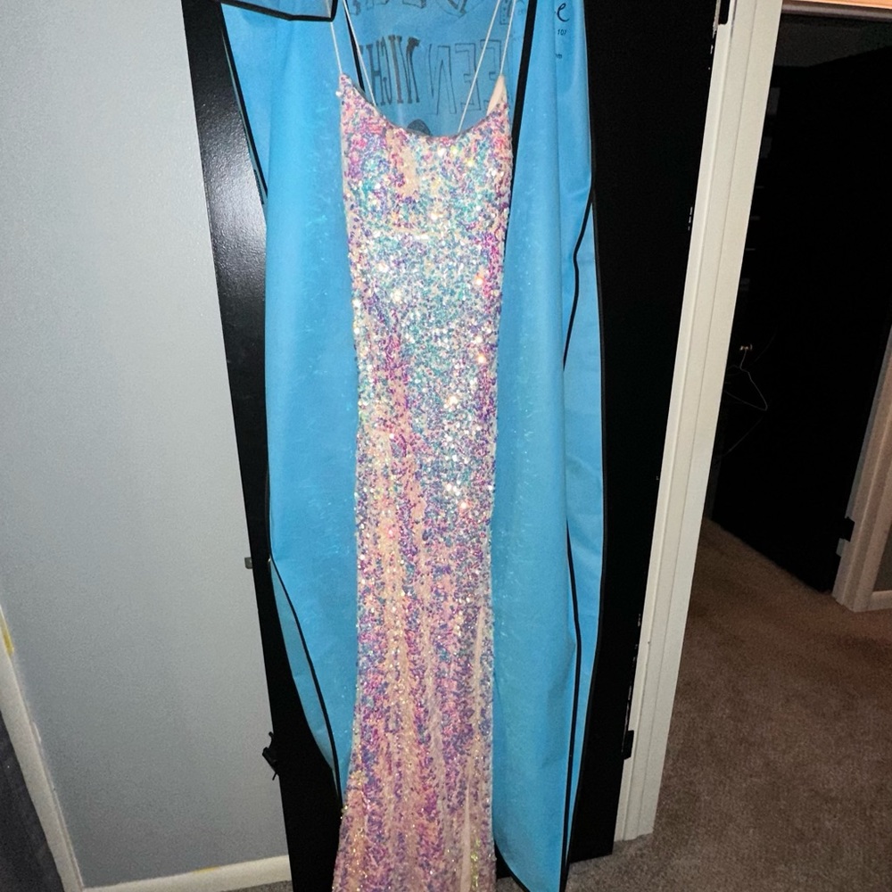 Blue Atlas Prom Dress